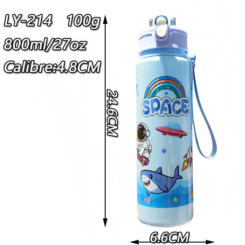 Ladies Fantasy Water Bottle with Practical Carry Strap LoungeYard — product view 3