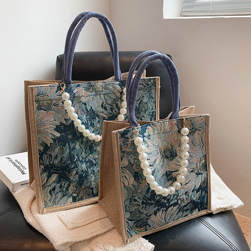 Elegant Floral Pattern Tote Bag — product view 2