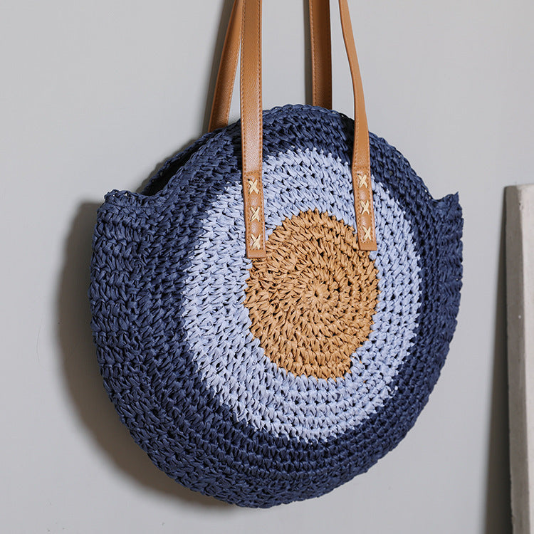 Round Basket Bag with Modern Design LoungeYard — product view 5