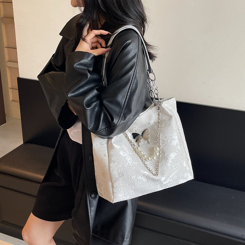 Elegant Pearl-Detail Handbag LoungeYard — product view 3