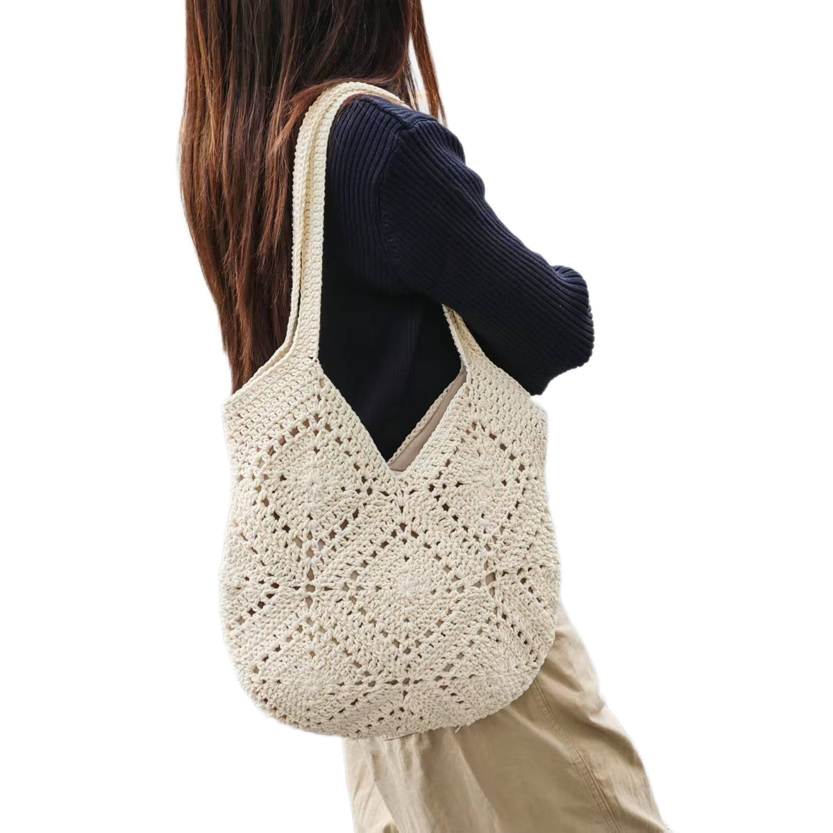 Hand-knotted everyday birth bag LoungeYard — product view 3