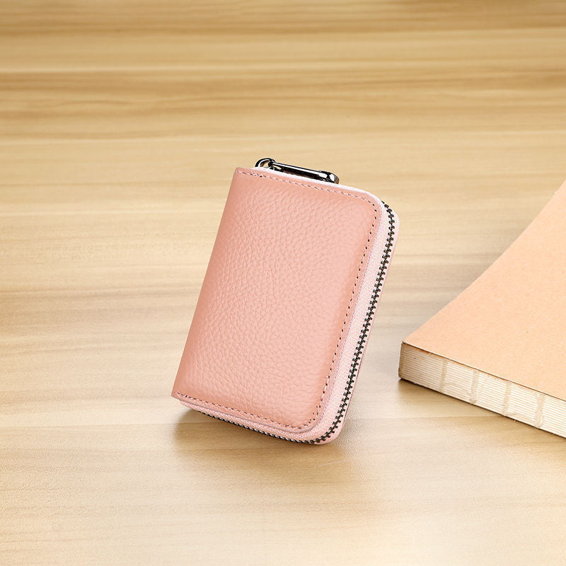 Stylish Zippered Leather Card Holder LoungeYard — product view 4