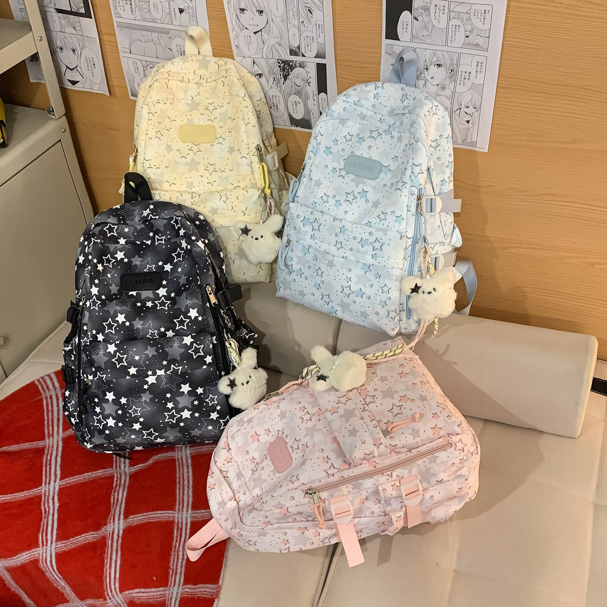 Star-Patterned Lightweight Backpack LoungeYard — product view 4