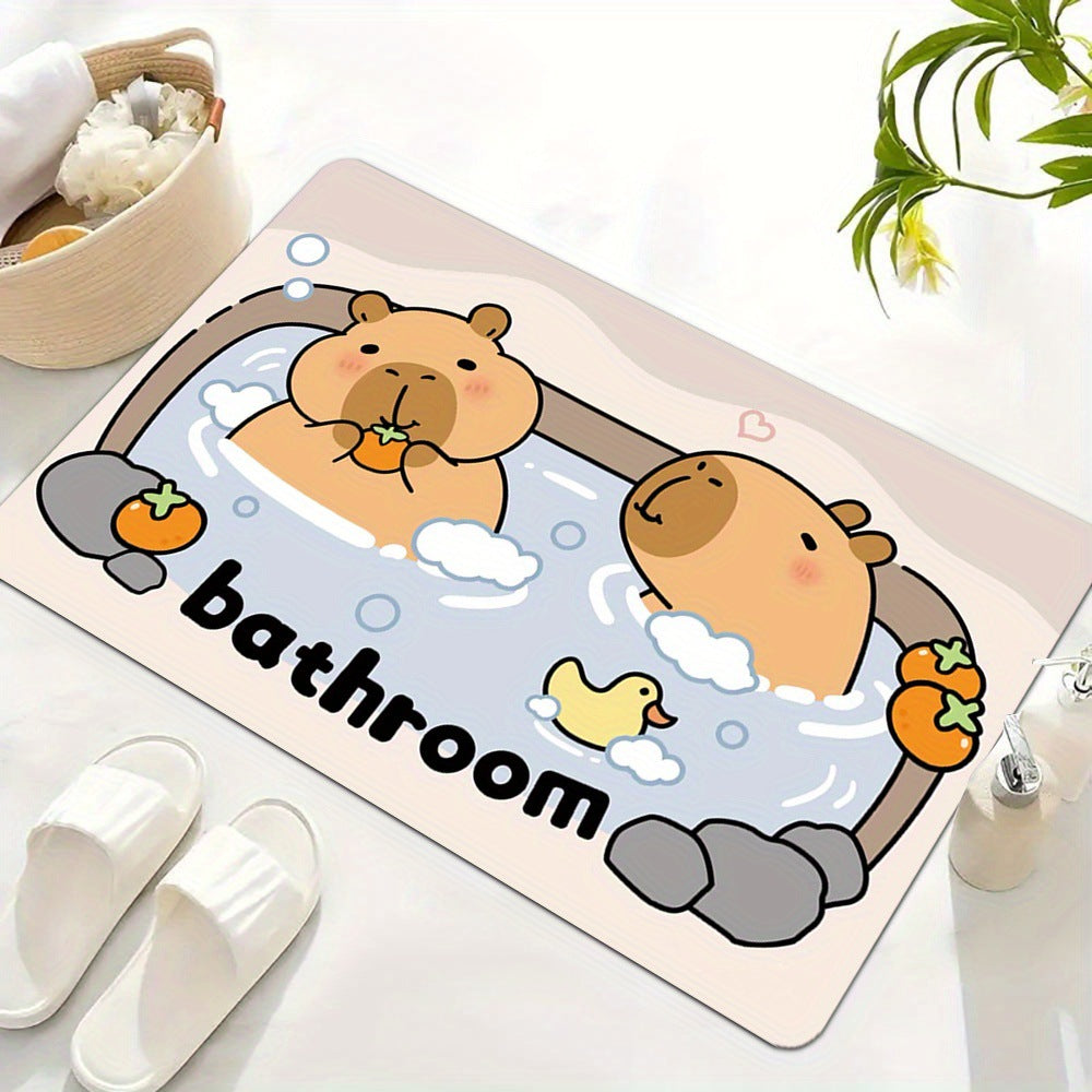 Playful Cartoon Bathroom Mat Bowlift — product view 3