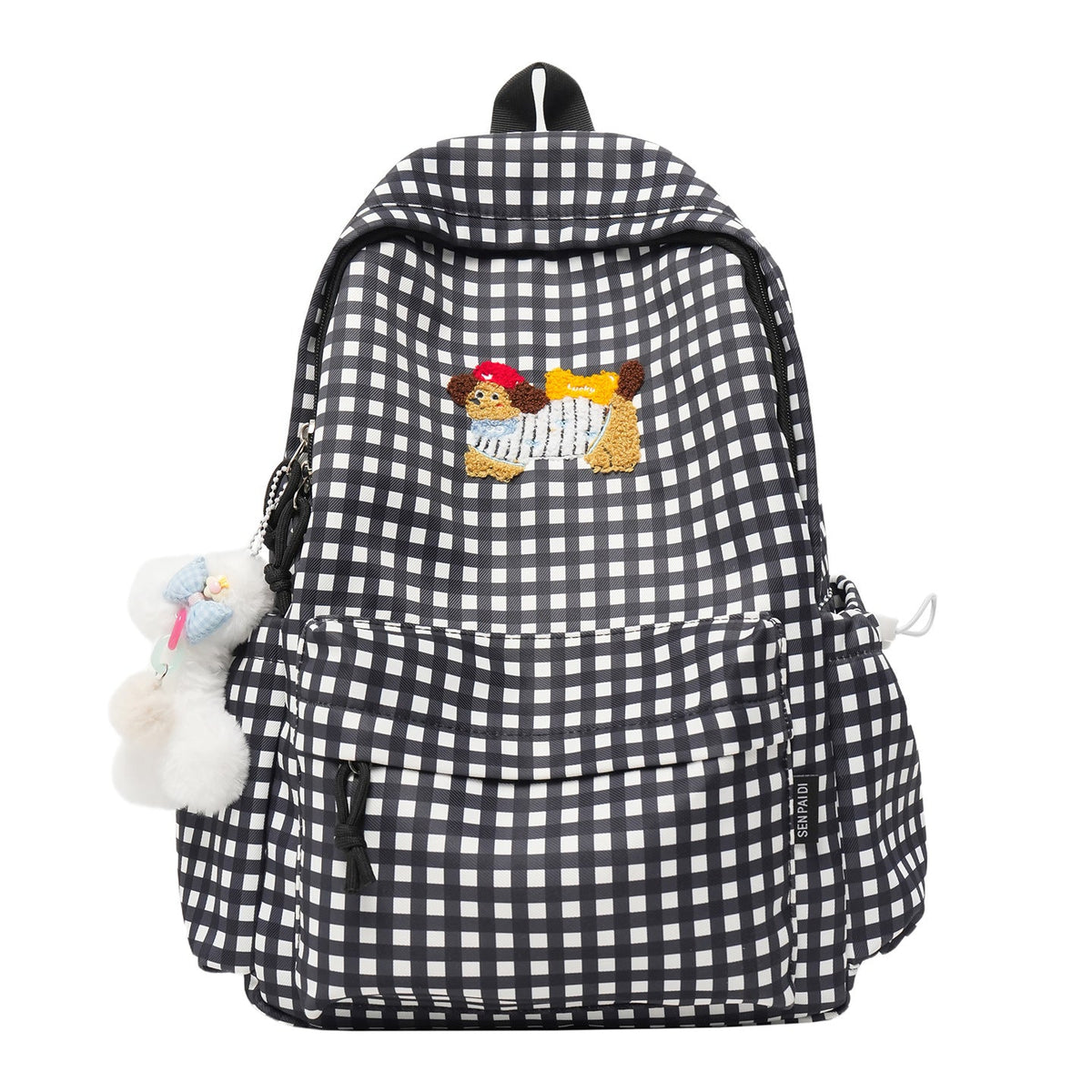Playful Character Embroidered Backpack — product view 2