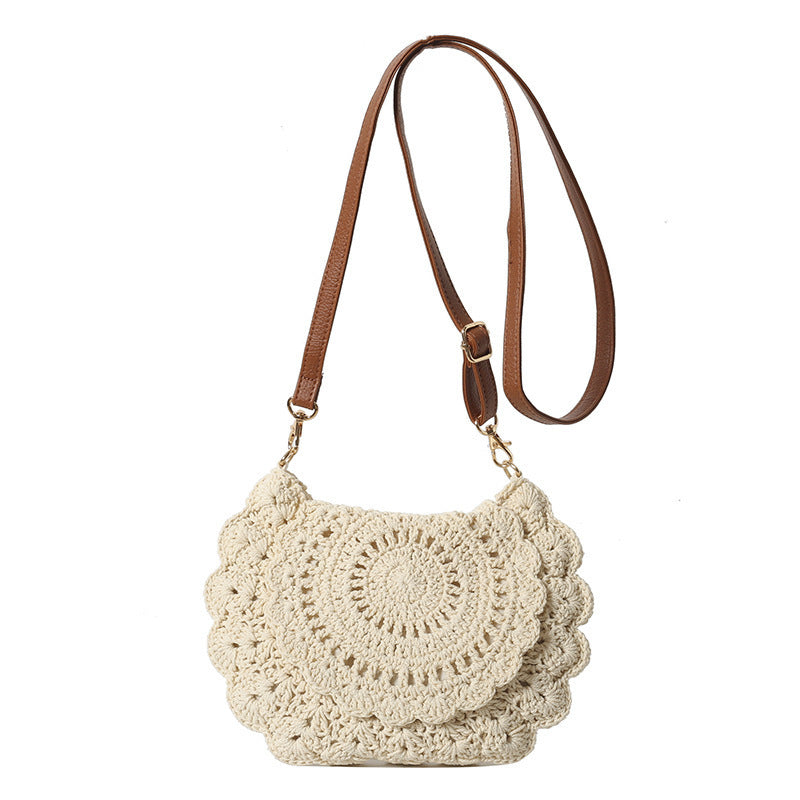 Handmade shoulder bag with floral patterns LoungeYard — product view 6