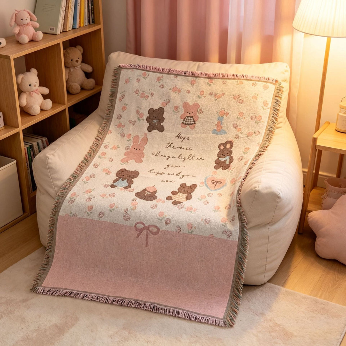 Cozy Bear-Themed Throw Blanket — product view 2