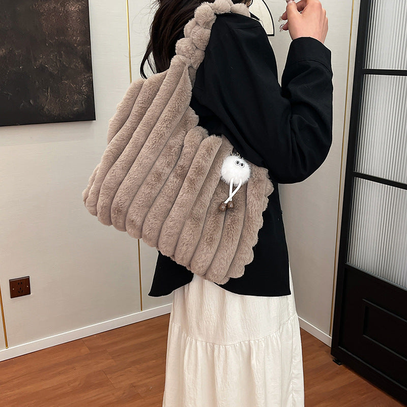 Plush Oversized Shoulder Bag — product view 6
