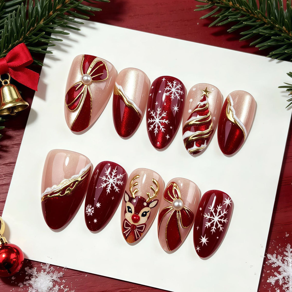 Festive Nail Art Press-On Nails — product view 3