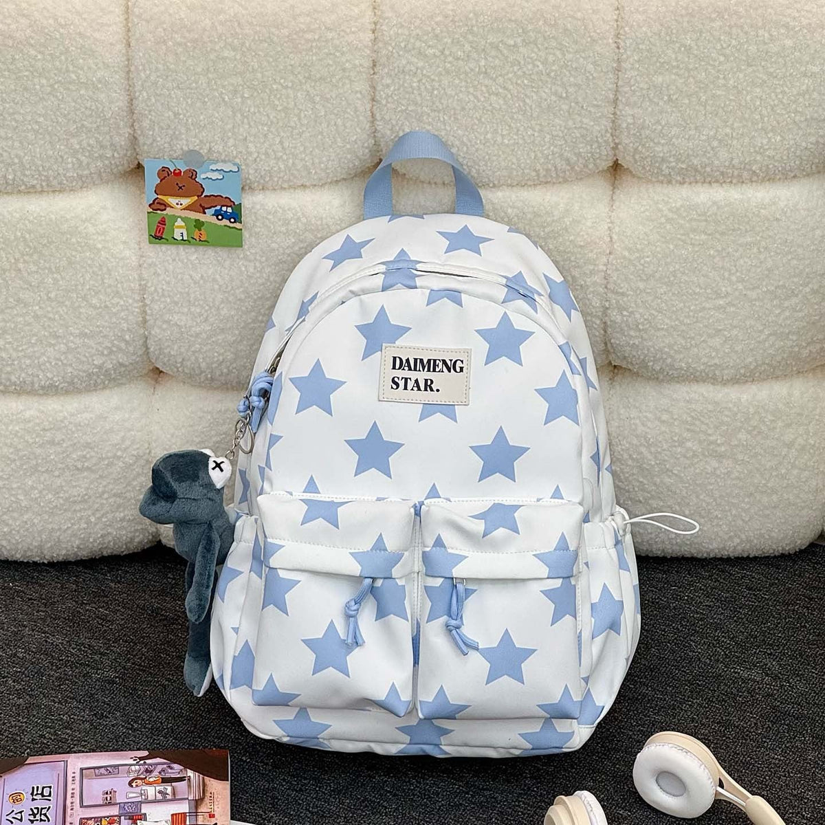 Stylish Star Patterned Backpack — product view 4