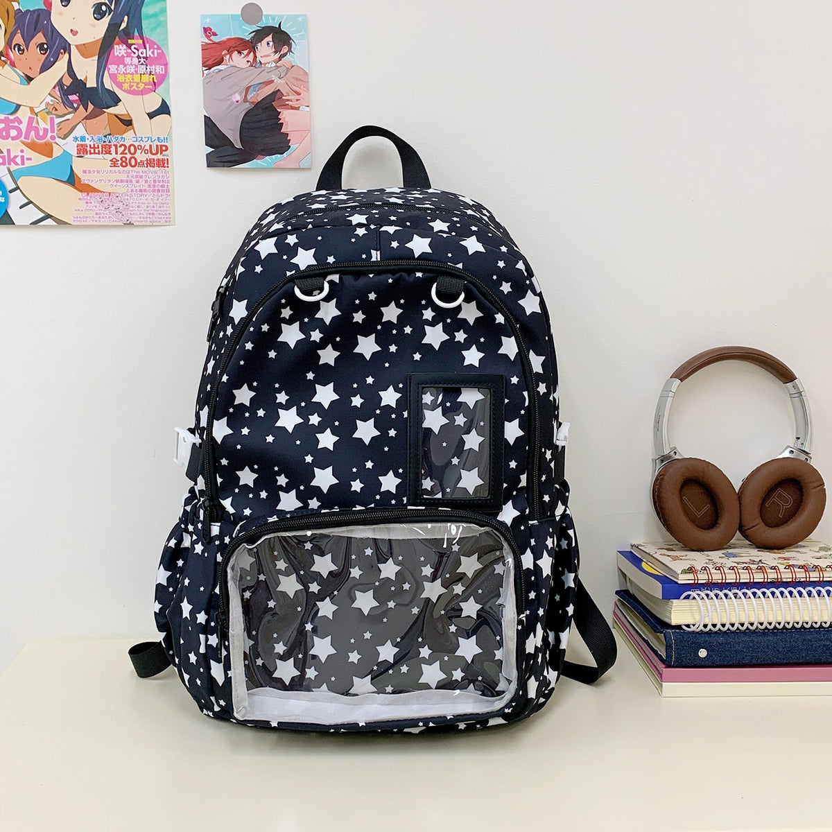 Adventurous Star-Patterned Backpack LoungeYard — product view 6