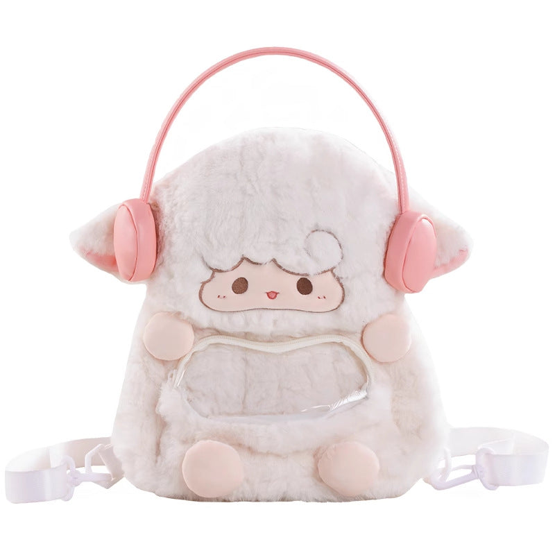 Cute Plush Animal-Themed Backpack LoungeYard — product view 7