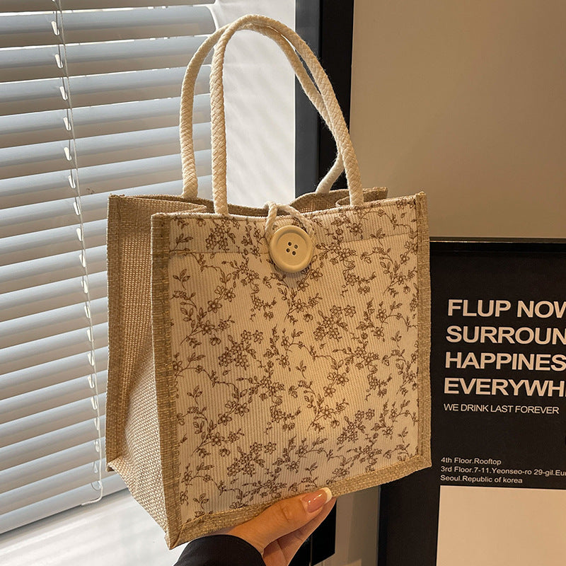 Decorative Floral Print Tote Bag 1790617122 — product view 3