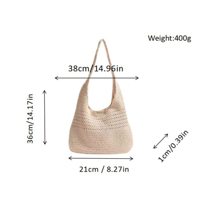 Handbag Made of Hand-Crocheted Natural Material LoungeYard — product view 4