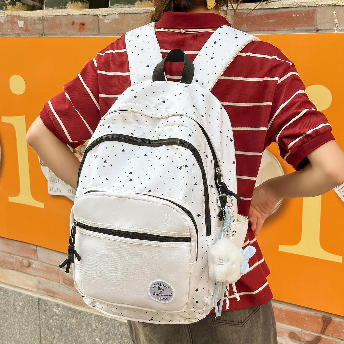 Fun Patterned School Backpack LoungeYard — product view 3