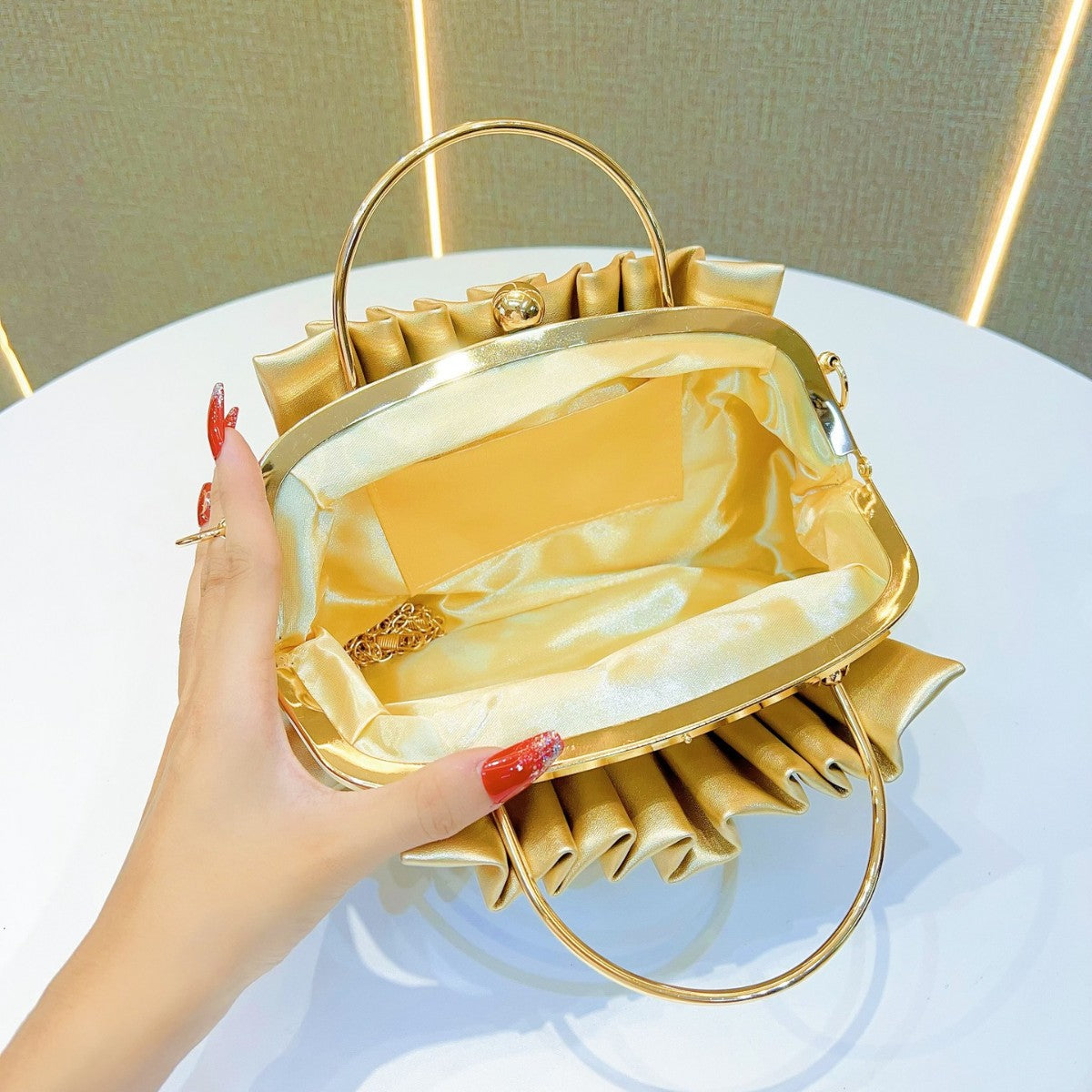 Ruched Evening Handbag — product view 3