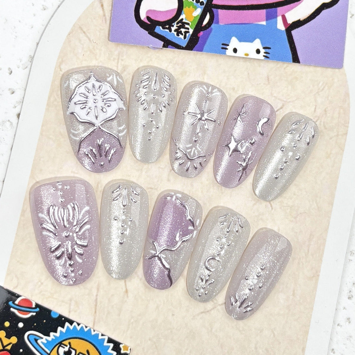Elegantly Embellished Press-On Nail Set — product view 3