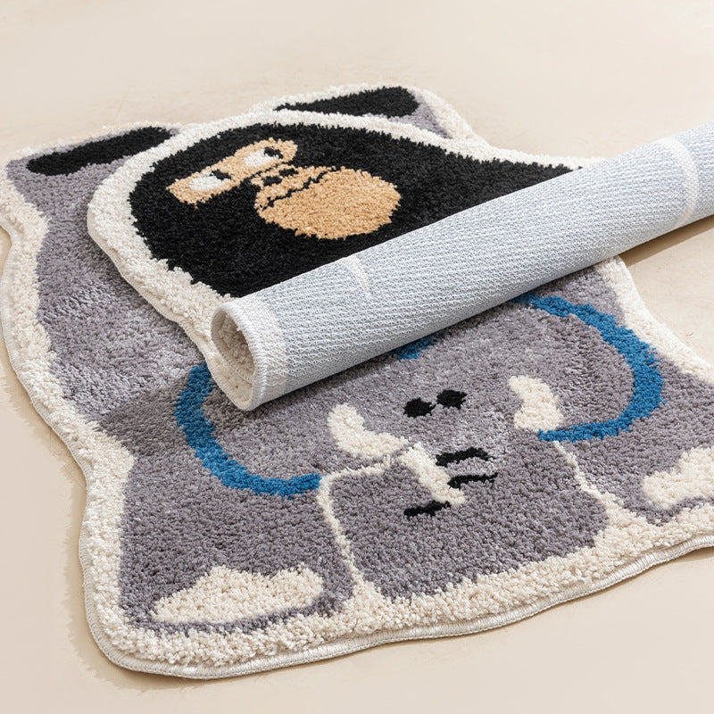 Gorilla-shaped bath mat with non-slip bottom LoungeYard — product view 1