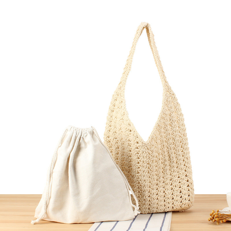 Macrame Tote Bag with Innovative Design LoungeYard — product view 5
