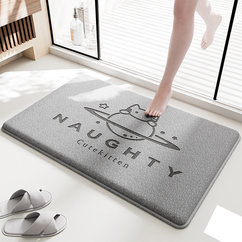 Cute Cartoon Design Bath Rug Bowlift — product view 3