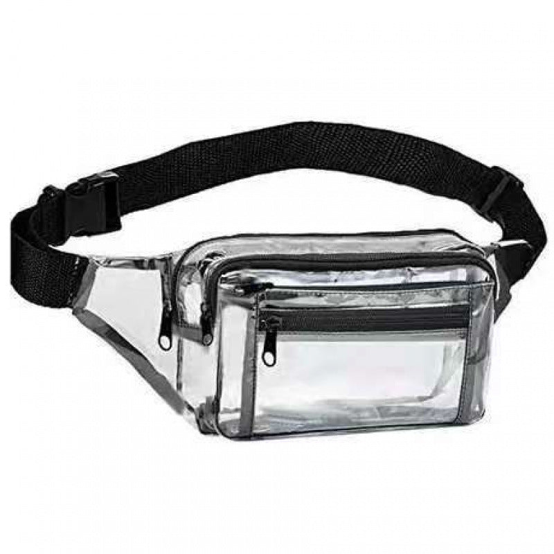 Transparent belt bag with multiple zippered compartments LoungeYard — product view 1
