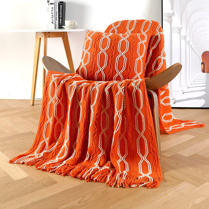 Textured Throw Blanket LoungeYard — product view 3