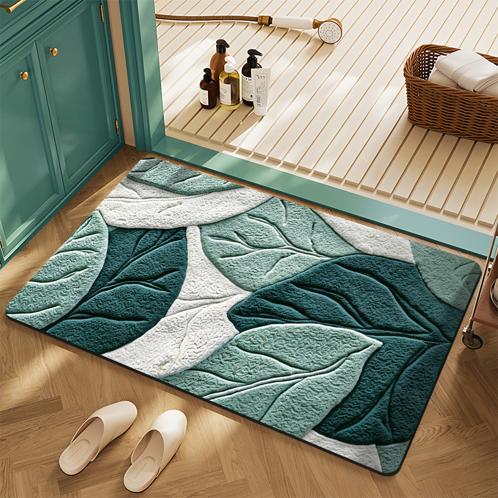 Floral Pattern Bath Mat LoungeYard — product view 7