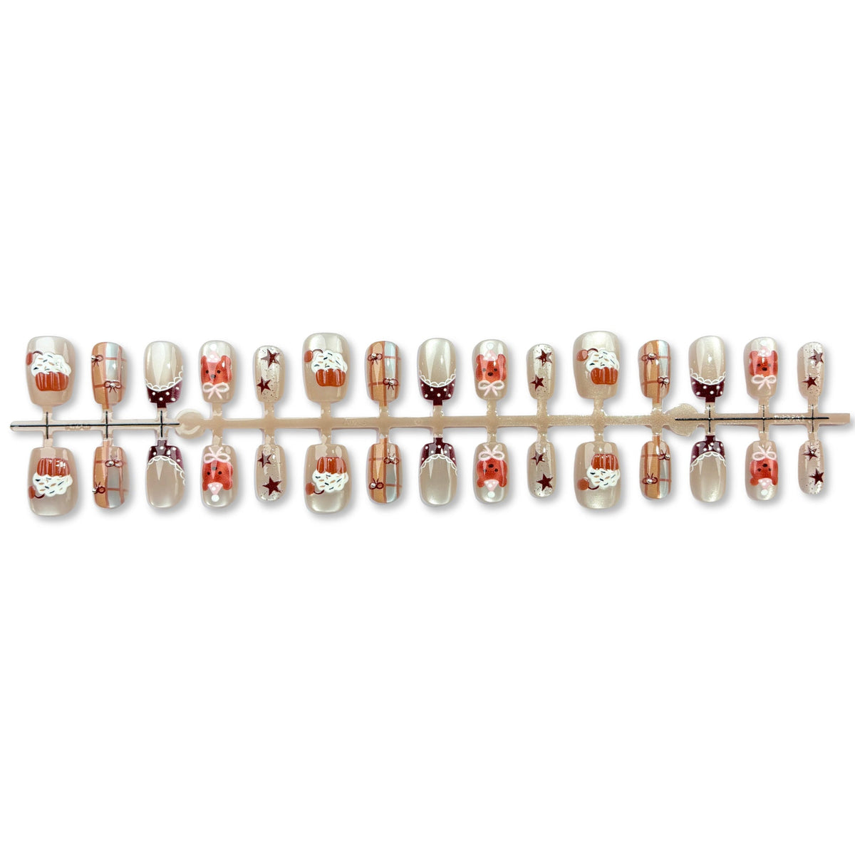 Decorative Press-On Nail Art Set with Holiday-Themed Designs — product view 5