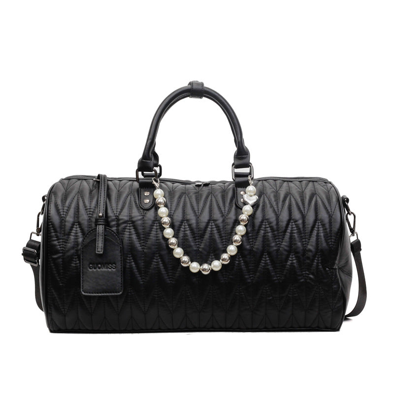 Noble travel bag in modern diamond design LoungeYard — product view 3