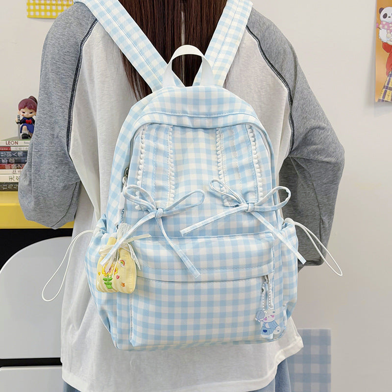 Playful Bunny-Ear Patterned Backpack LoungeYard — product view 1