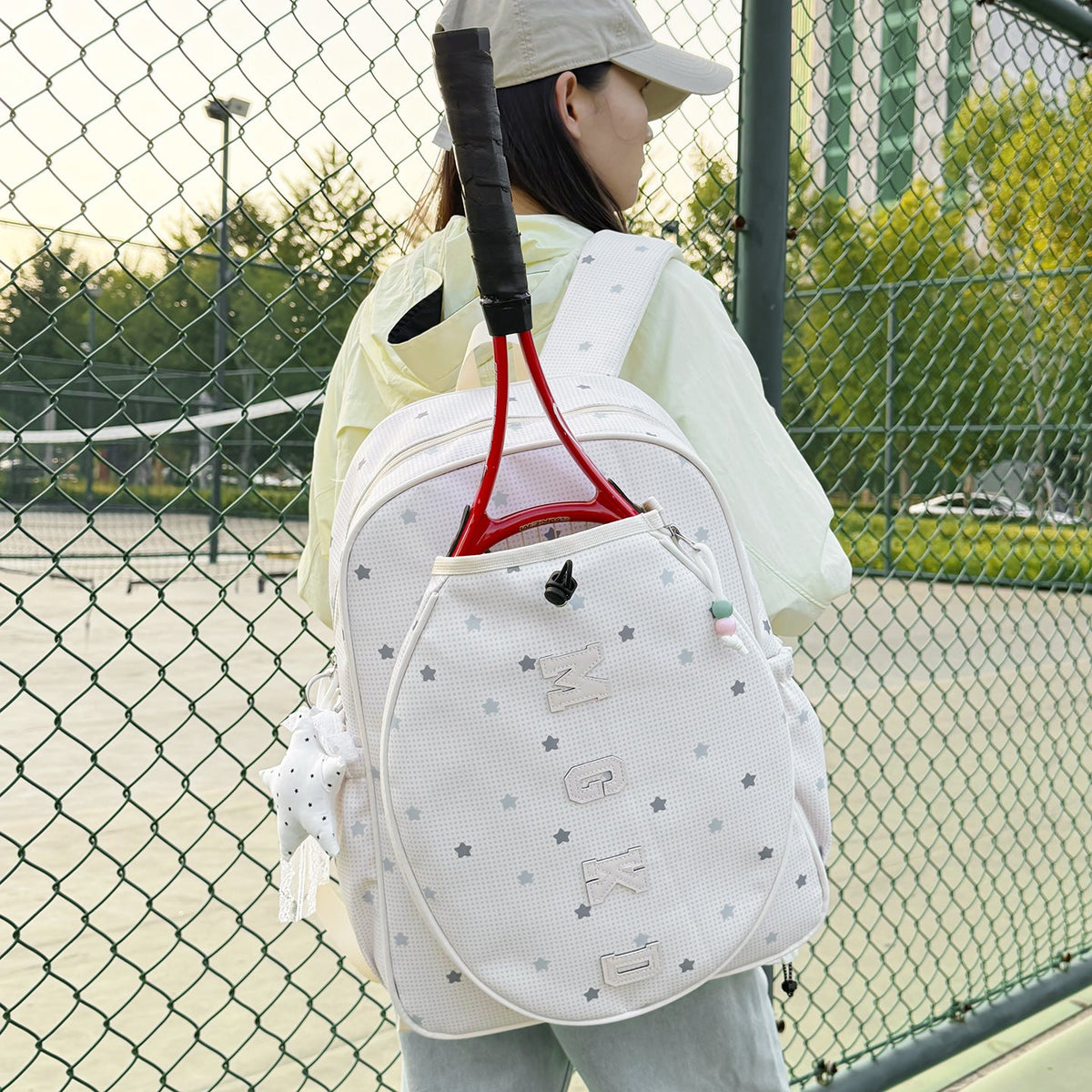Star-Patterned Casual School Backpack LoungeYard — product view 2