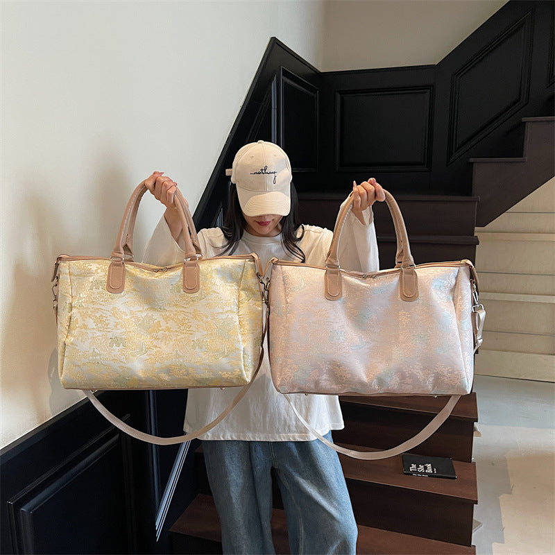 Elegant travel bag with luxurious pattern print LoungeYard — product view 2