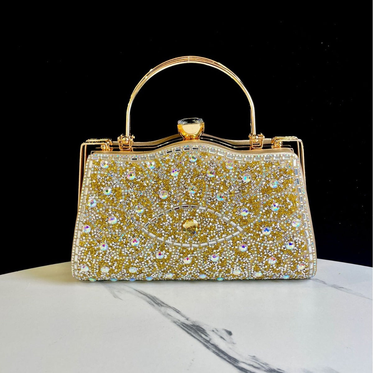 Decorative Crystal Detail Evening Handbag — product view 1