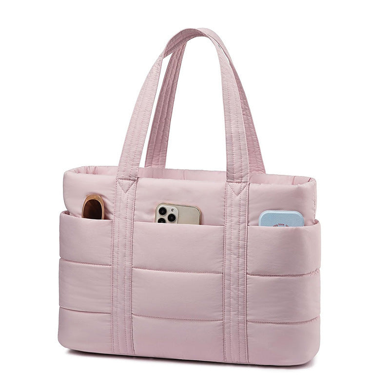 Padded tote bag with practical exterior pockets LoungeYard — product view 7