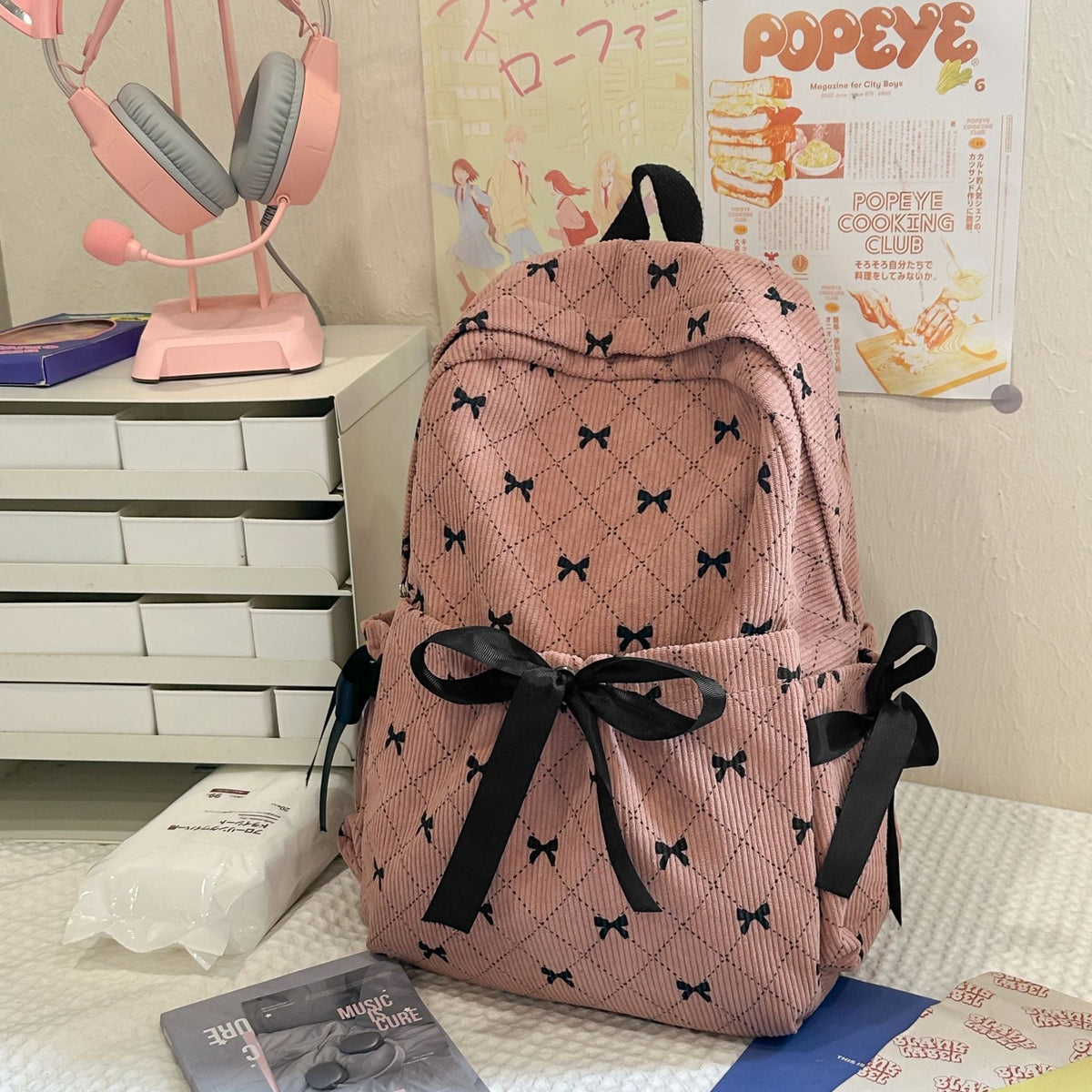 Charming Bow-Accent School Backpack — product view 2
