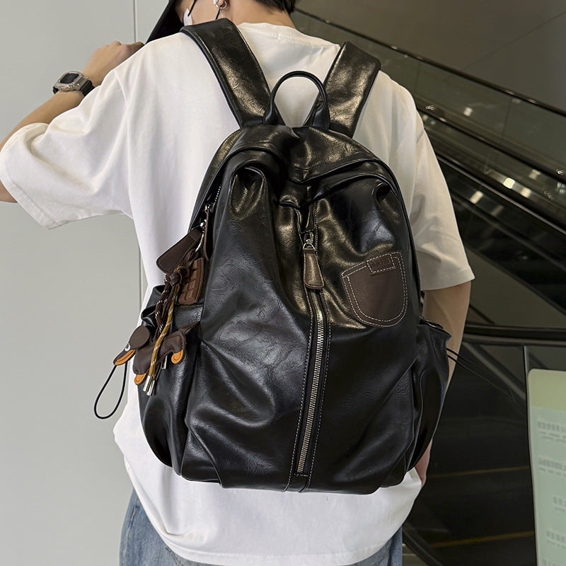 Elegant Leather Backpack LoungeYard — product view 3