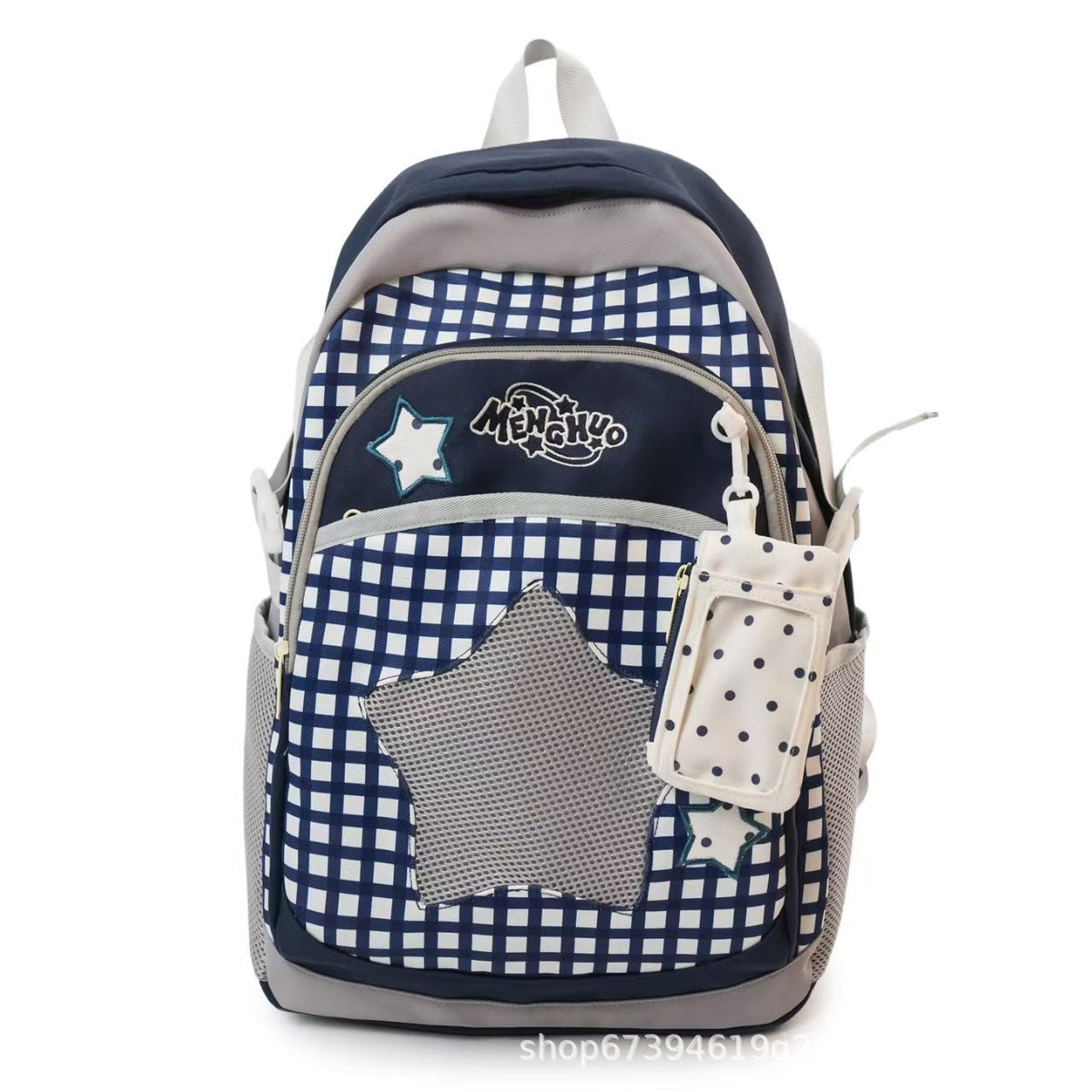 Star-Embellished Ergonomic Backpack LoungeYard — product view 3