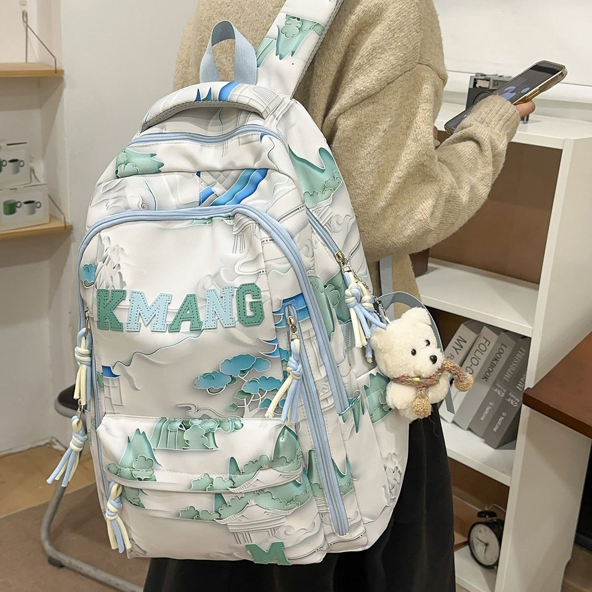 Artistic Graphic Design Backpack LoungeYard — product view 3