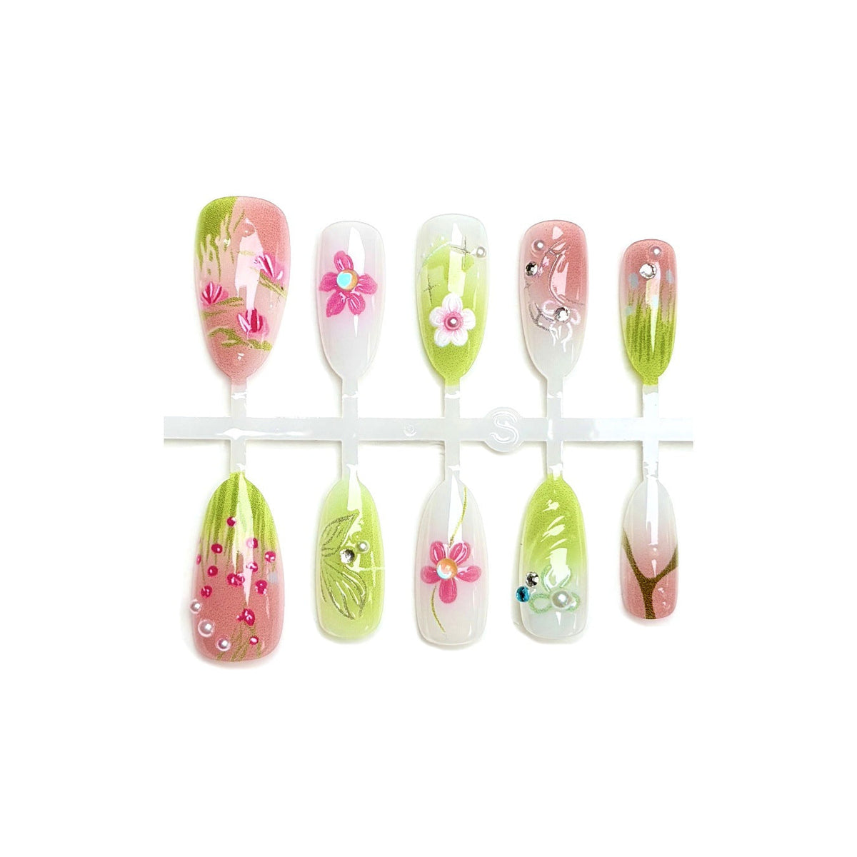 Artistic Floral Press-On Nail Art Set 1790745835 — product view 4