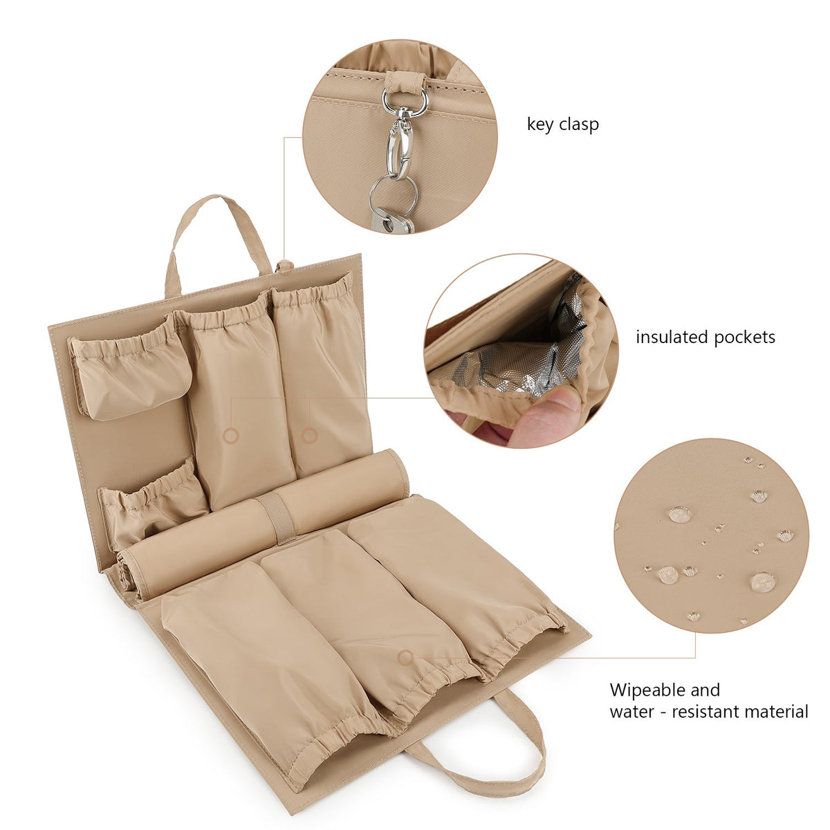 Practical shopping bag with multiple pockets LoungeYard — product view 2