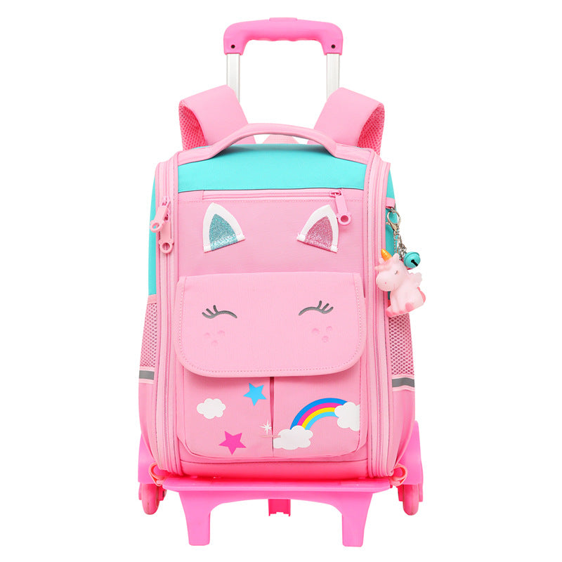 Rollable school backpack with cute animal design LoungeYard — product view 7