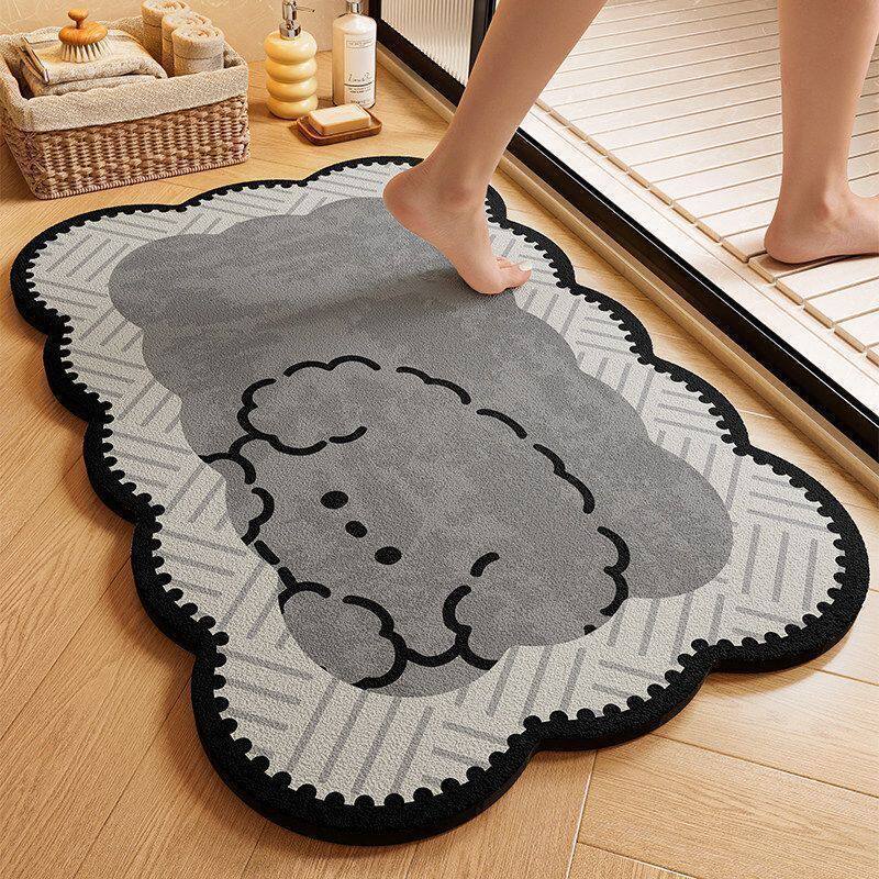 Playful Dog-Themed Bath Mat Bowlift — product view 6