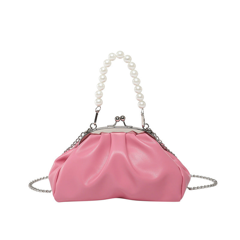 Elegant Clutch Handbag with Pearl Chain LoungeYard — product view 5