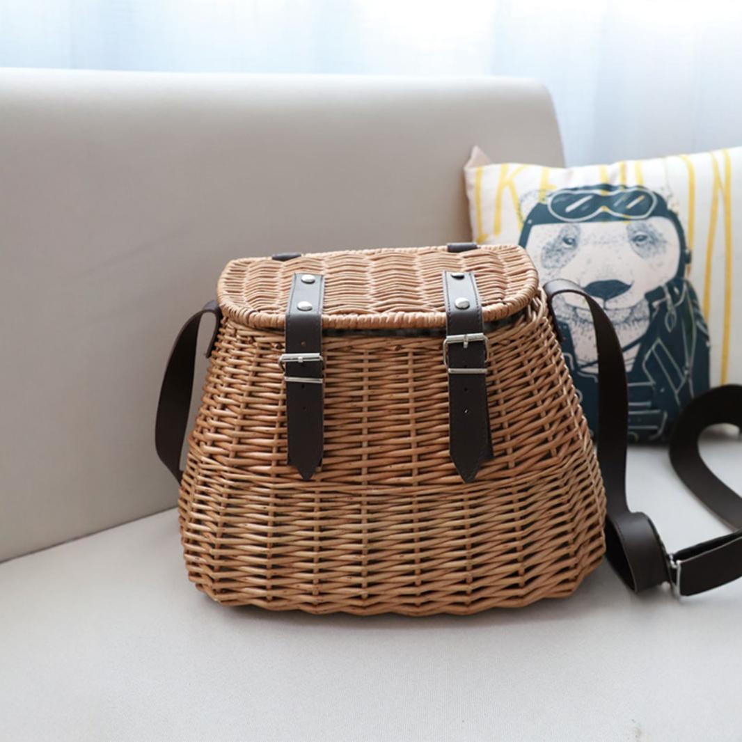 Stylish Woven Bucket Bag LoungeYard — product view 1