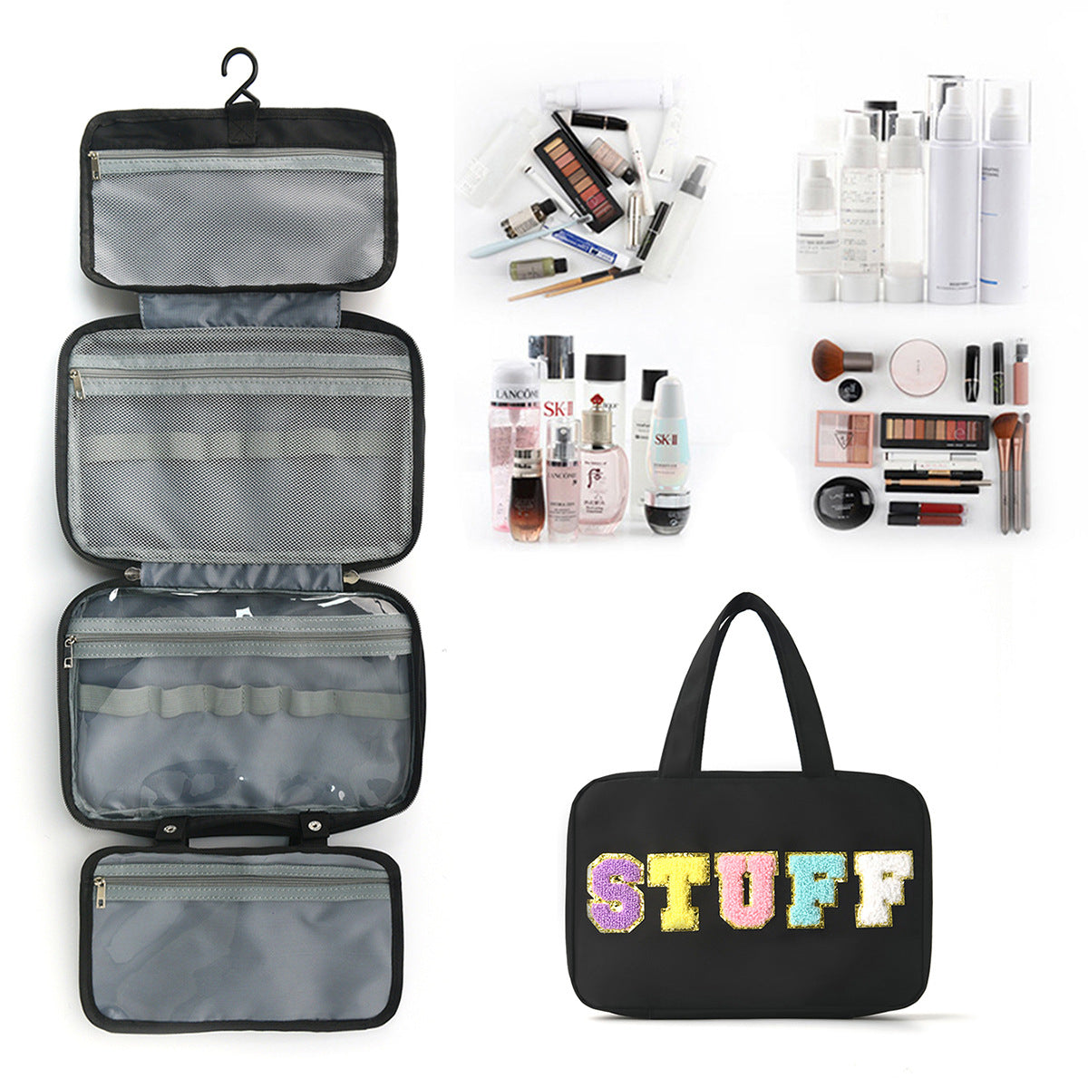 Multifunctional Cosmetic Organizer Bag with Hanging Design LoungeYard — product view 1