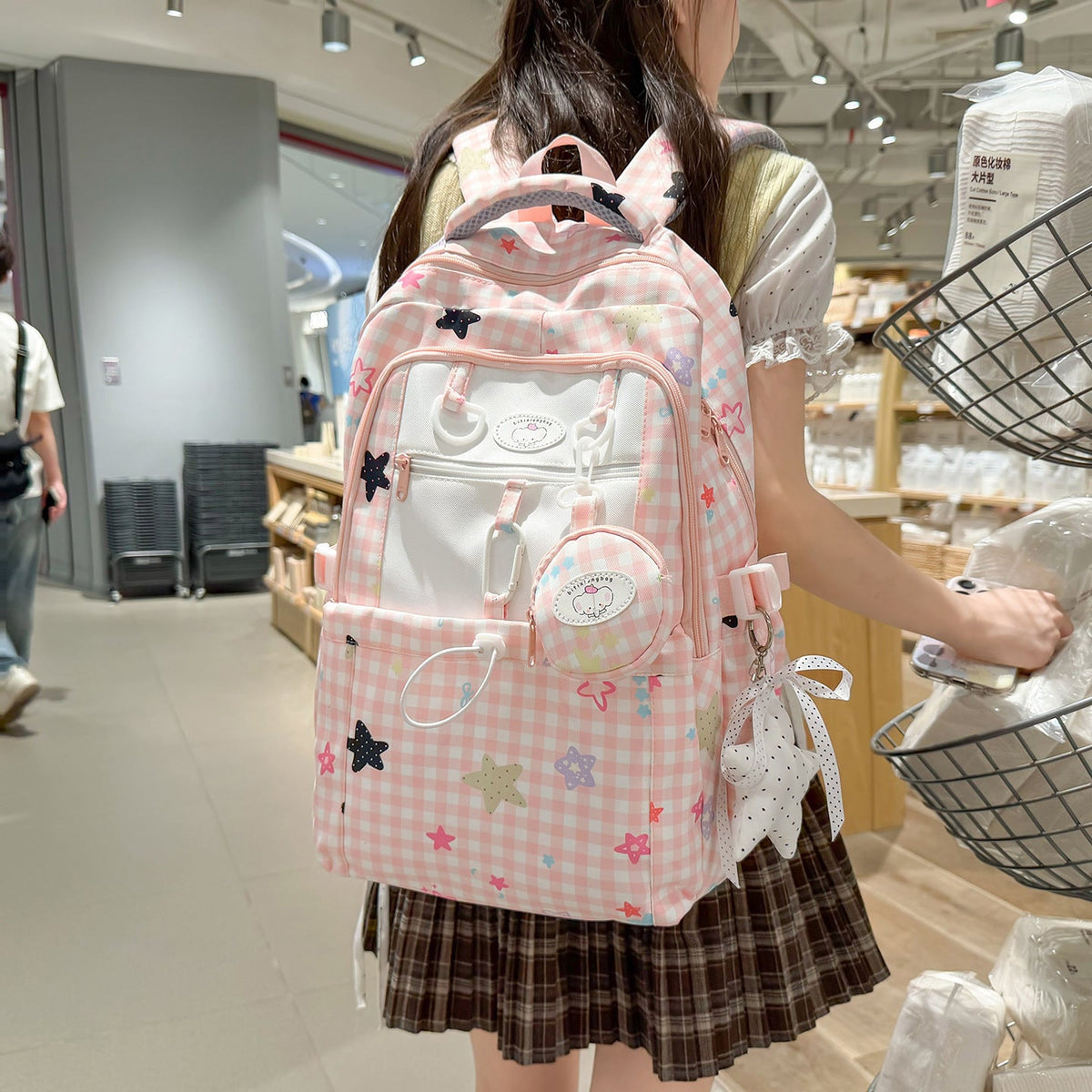 Cute Fun Patterned School Backpack LoungeYard — product view 2