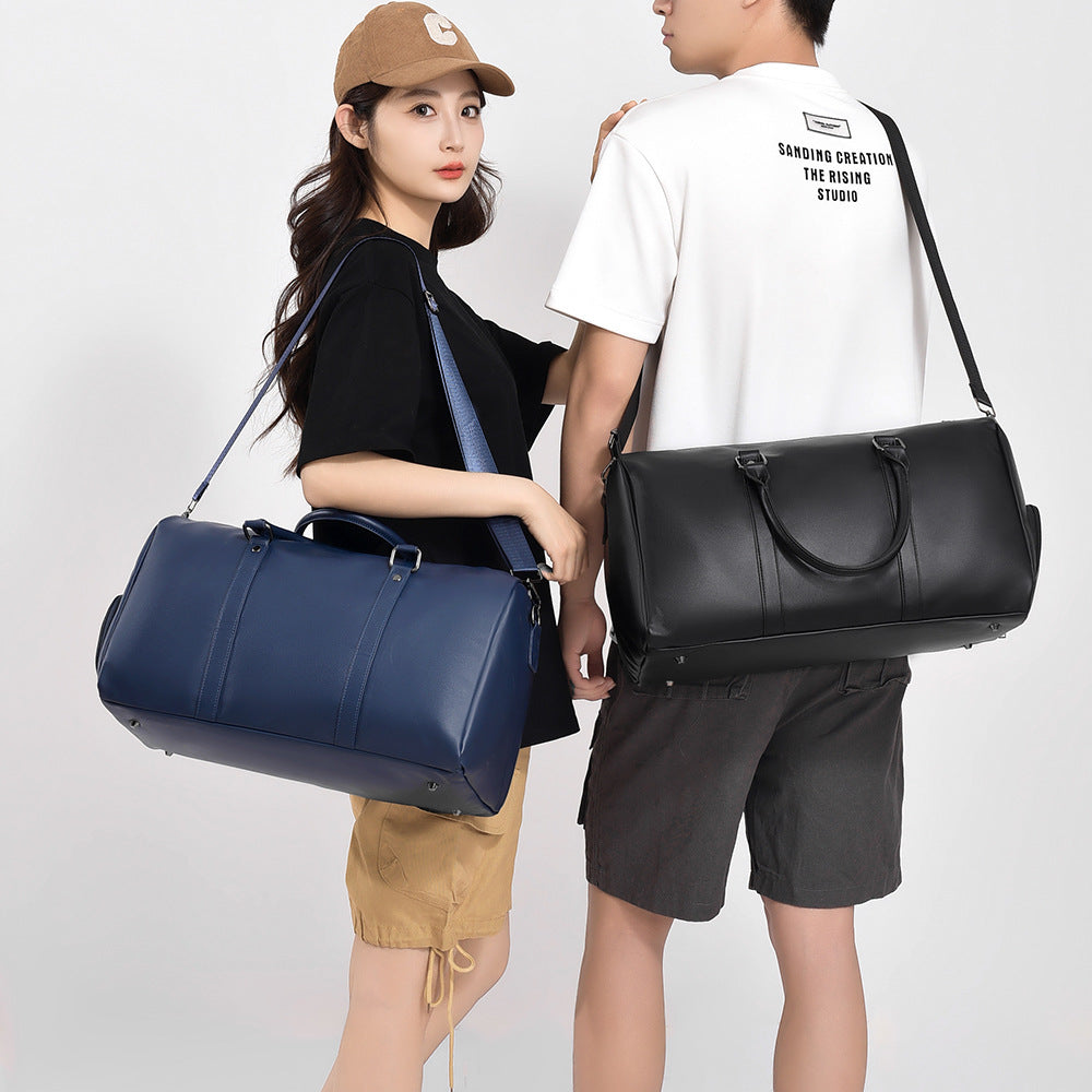 Premium Leather Travel Duffel Bag LoungeYard — product view 3