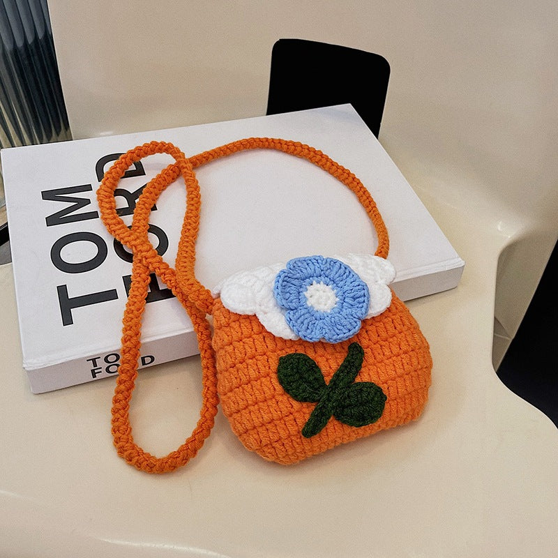 Floral-Themed Crochet Mini Bag — product view 6