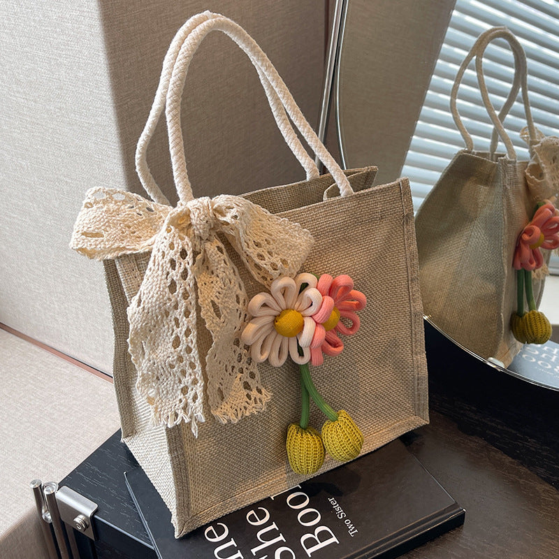 Floral Embellished Tote — product view 2