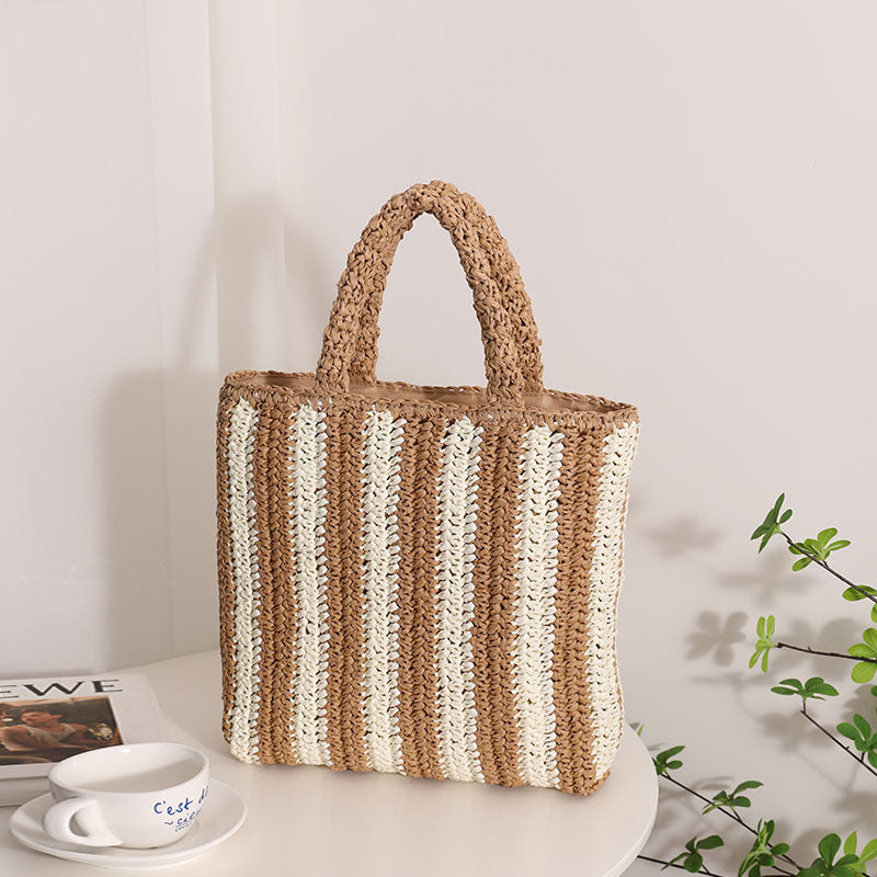 Fashionable basket bag with textured fold design LoungeYard — product view 7